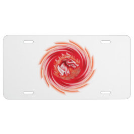 Placa de licencia de aluminio blanco Wilf Whirling