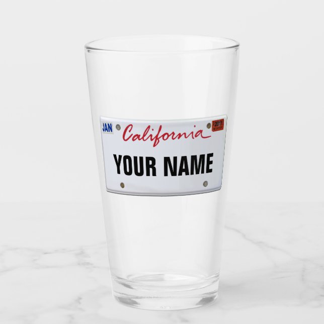 Placa de licencia de California (personalizable) (Anverso)