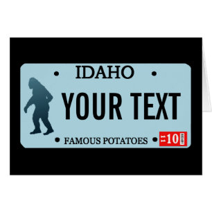 Placa de licencia de Idaho Sasquatch