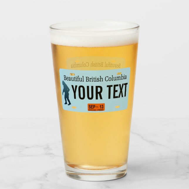 Placa de licencia Sasquatch de Columbia Británica (Anverso (lleno))