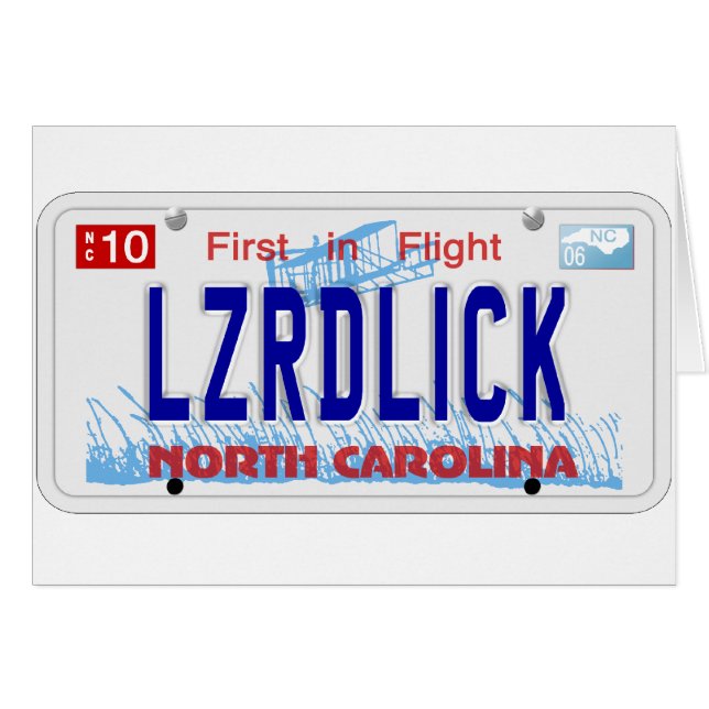 Placa de LZRDLICK NC (Anverso (Horizontal))