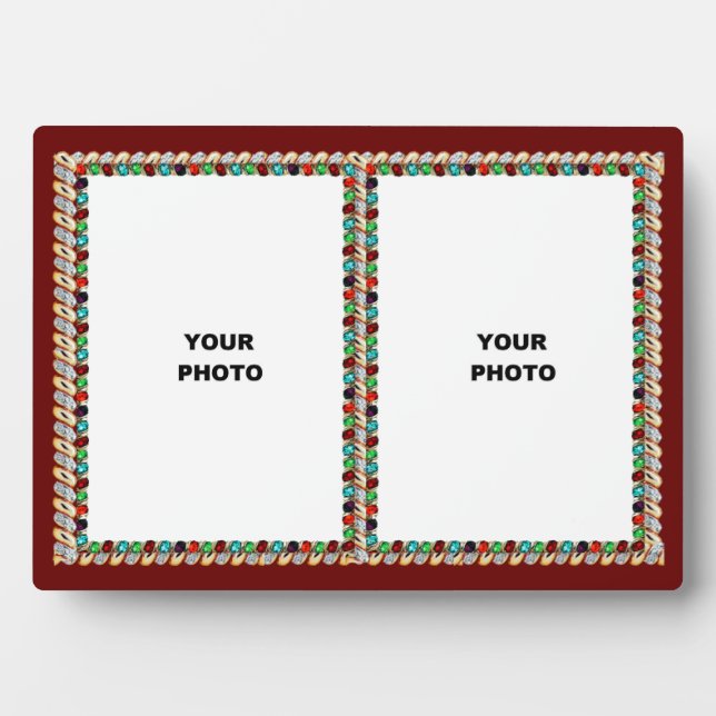 Placa de marco fotográfico de doble esparcido (Frente)