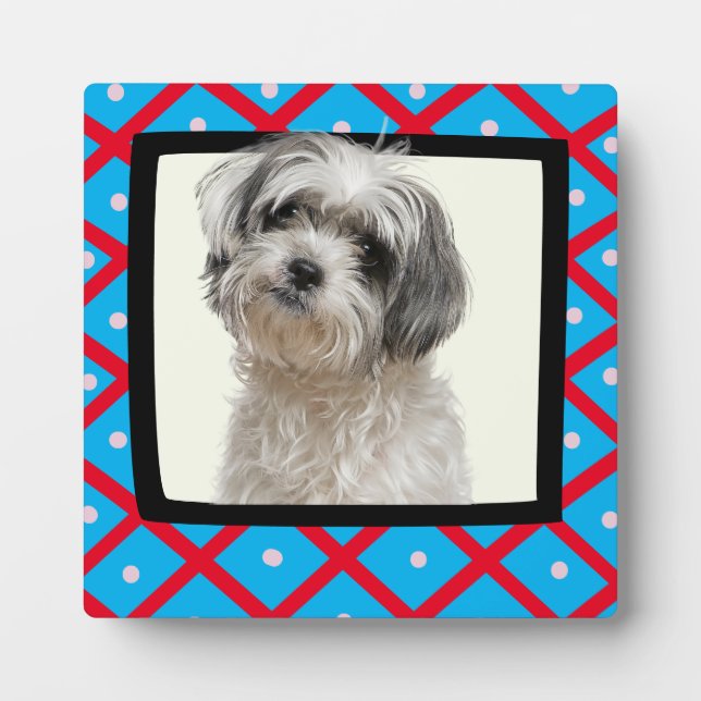 Placa de marco fotográfico personalizada Shih Tzu (Frente)