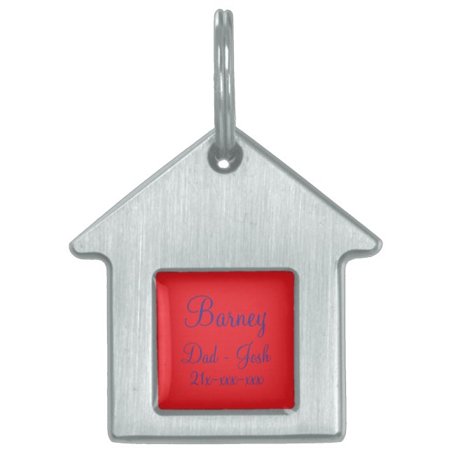 Placa de mascota enmarcada (Frente)