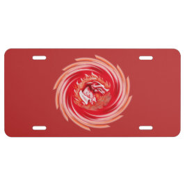 Placa de matrícula de automóvil de aluminio rojo g