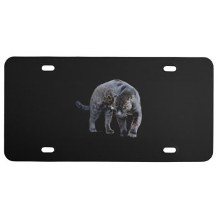 placa de matrícula de plástico negro de Jaguar Dia