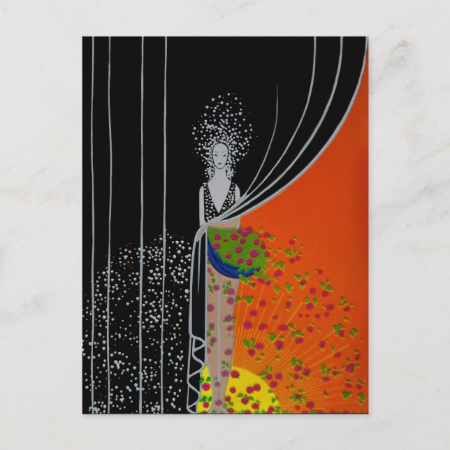 Placa de moda de cortina ~ Postcard / Invitación (Anverso)