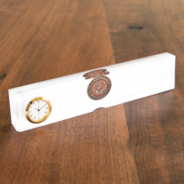 Placa De Nombre [200] Albañil principal - cuadrado y compases del (Lateral)