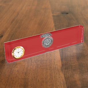 Placa De Nombre [200] Master Mason - Silver Square & Compass