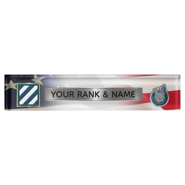 Placa De Nombre 3.ª División de Infantería - 3.ª ID (Anverso)