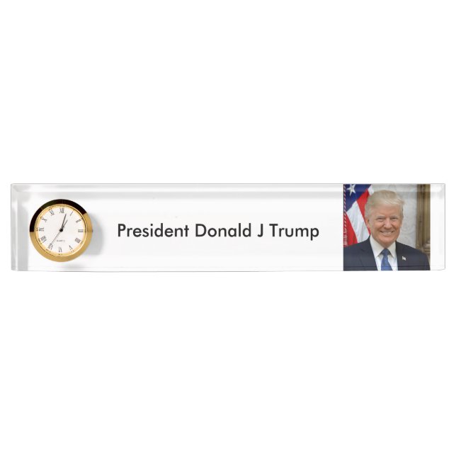 Placa De Nombre 45 presidente Donald Trump (Anverso)