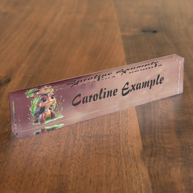 Placa De Nombre A look full of charm and adventure (Lateral)