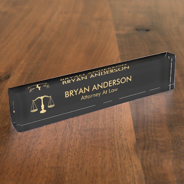 Placa De Nombre Abogado (Lateral)