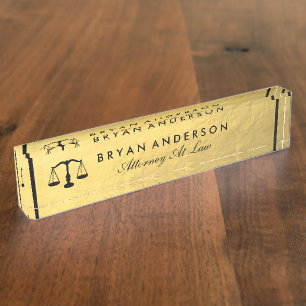 Placa De Nombre Abogado