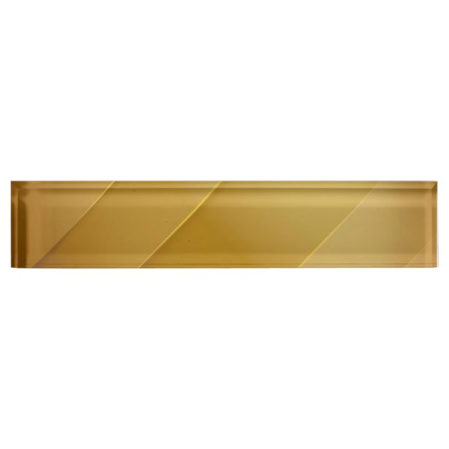 Placa De Nombre Abstract Gold Diagonal Layers Luxury Art (Anverso)