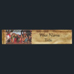 PLACA DE NOMBRE ADORACIÓN DEL PARQUE NATIVO MAGI<br><div class="desc">Ambiente colorido y mágico de los Navidades del pintor italiano Raffaello Sanzio (Raphael),  Oddi Althar Elegante,  clásico y alegre diseño navideño con antiguos efectos de pergamino marrón clásico.</div>
