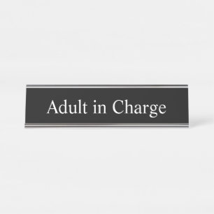 Placa De Nombre Adulto responsable,