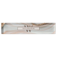 Agate Stone Marble Monograma Nombre
