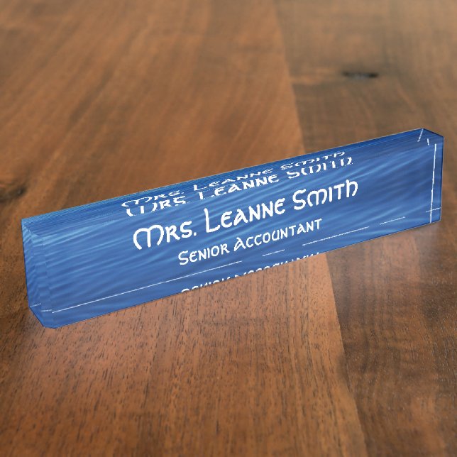 Placa De Nombre Agua Azul Tahoe (Lateral)