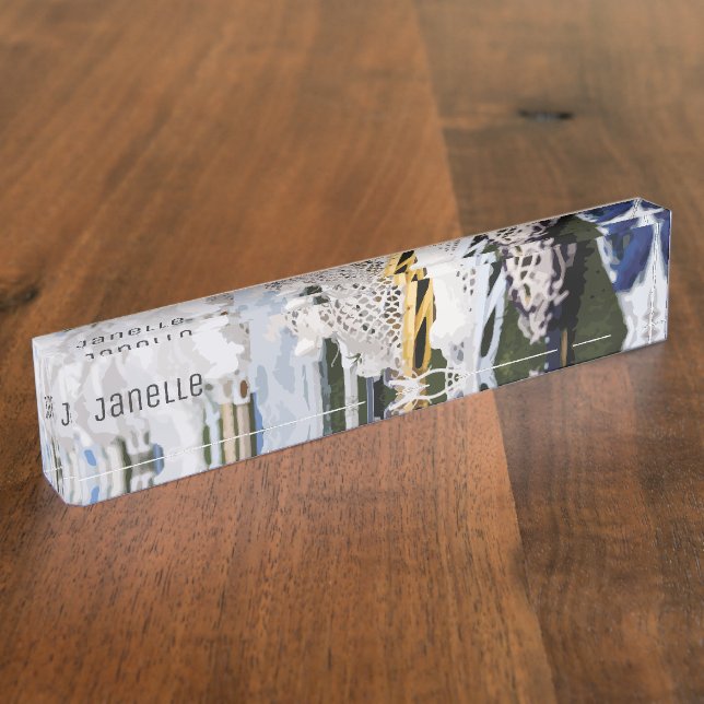 Placa De Nombre Aguas Lacrosse Sticks (Lateral)