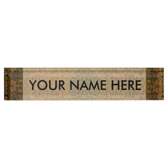 Placa De Nombre Alfombra de tapiz William Morris (Anverso)