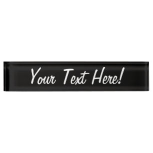 Placa De Nombre Algo en negro para el Personalizar si quieres