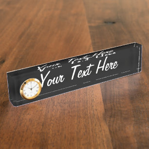 Placa De Nombre Algo en negro para el Personalizar si quieres