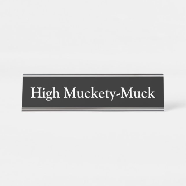 Placa De Nombre Alta Muckety-Suciedad, (Anverso)