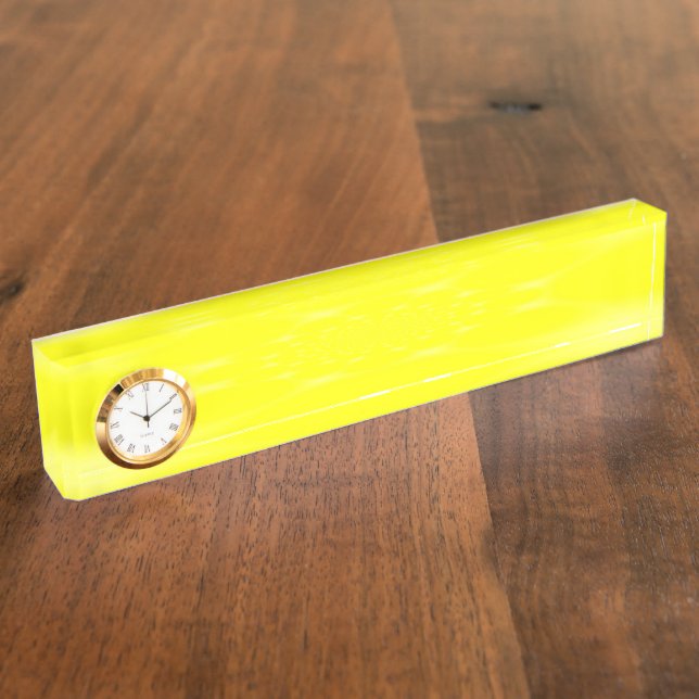 Placa De Nombre Amarillo Brillante (Lateral)