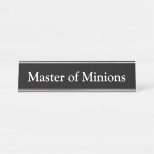 Placa De Nombre Amo de minions,