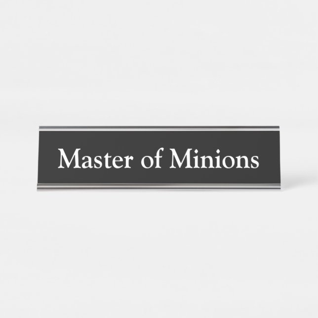 Placa De Nombre Amo de minions, (Anverso)