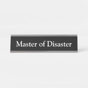 Placa De Nombre Amo del desastre,
