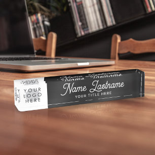 Placa De Nombre Añadir caligrafía con logotipo Título de caligrafí