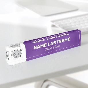 Placa De Nombre Añadir logotipo Nombre moderno Título Simple Negoc