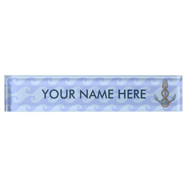 Placa De Nombre Ancla con Rope (Anverso)