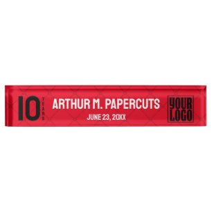 Placa De Nombre Aniversario del empleado personalizado o 10 años