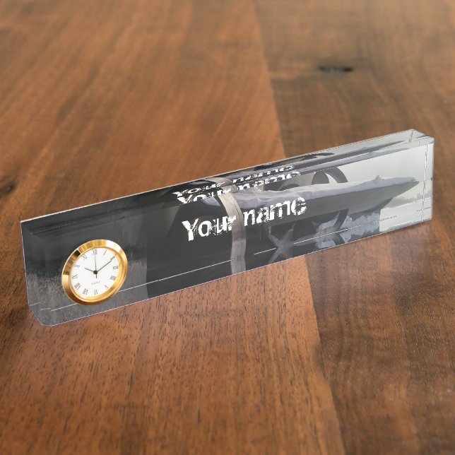 Placa De Nombre Antiguo submarino en la nieve (Lateral)