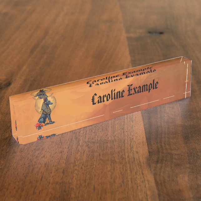 Placa De Nombre Anubis in the moonlight,  (Lateral)