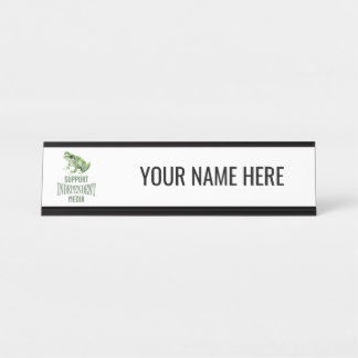 Placa De Nombre Apoyo Personalizado Escritorio de Medios Independi