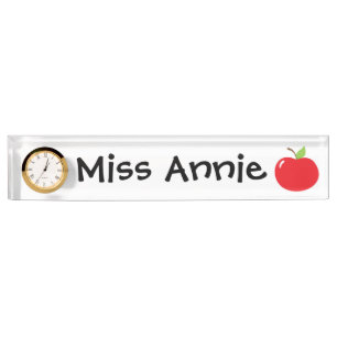 Placa De Nombre Apple para el profesor