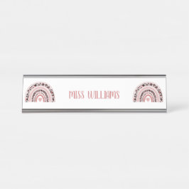 Placa De Nombre Apreciación del arcoiris del profesor