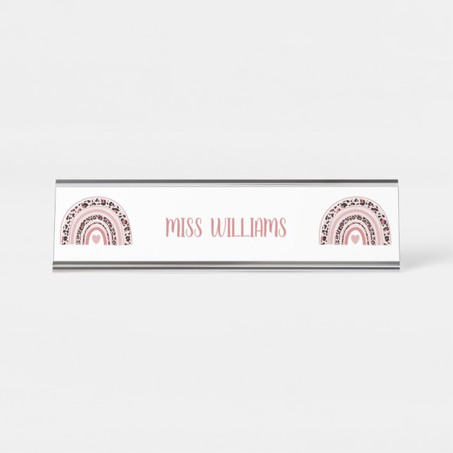 Placa De Nombre Apreciación del arcoiris del profesor (Anverso)