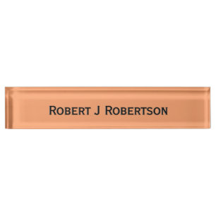 Placa De Nombre Apricot sólido personalizado