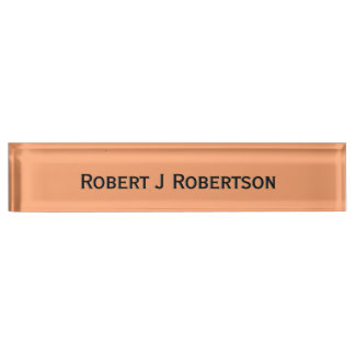 Placa De Nombre Apricot sólido personalizado