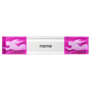 Placa De Nombre apuntando sirenas rosas