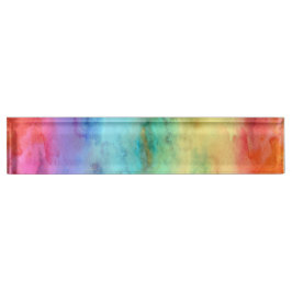 Placa De Nombre Arco iris