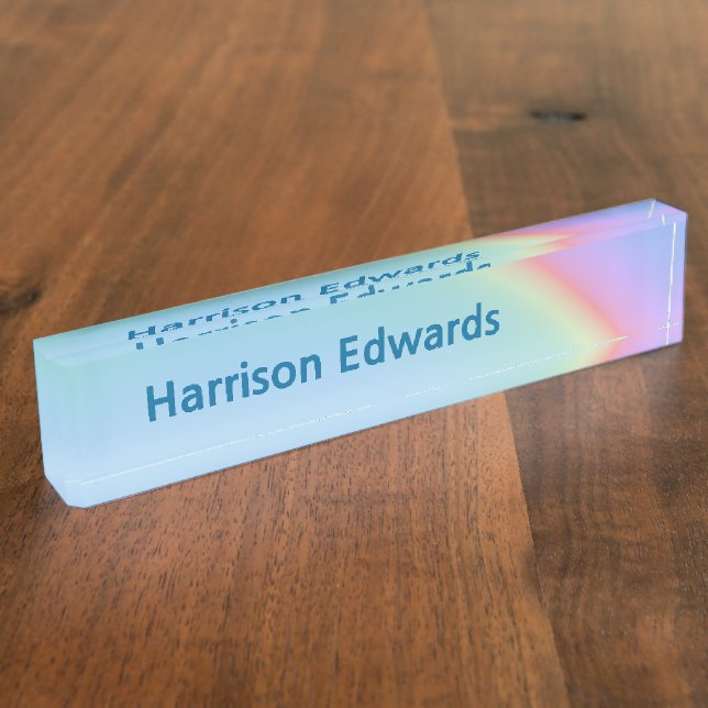 Placa De Nombre Arcoiris (Lateral)