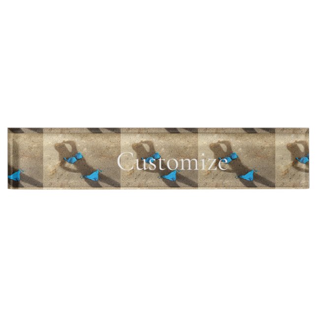 Placa De Nombre Arena azul de Bikini Beach Thunder_Cove (Anverso)