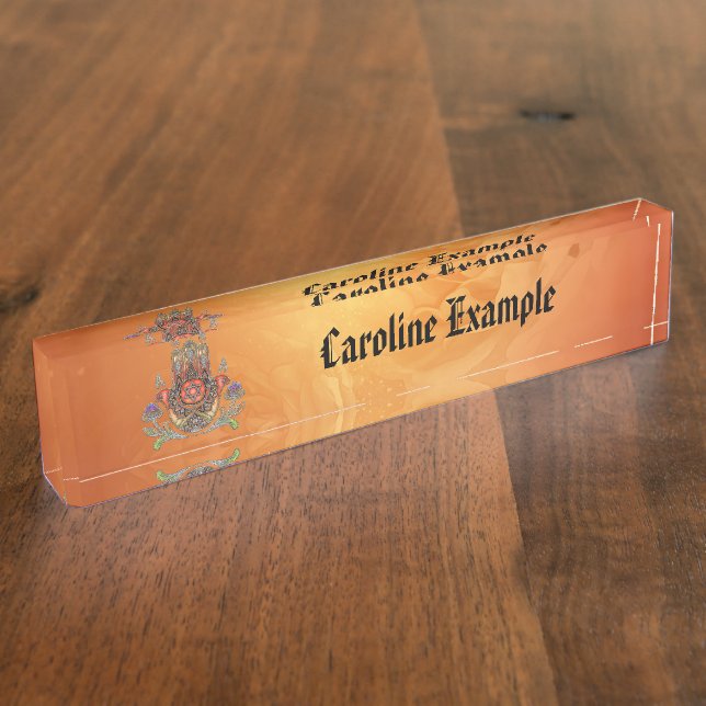 Placa De Nombre Armonía en color y forma (Lateral)