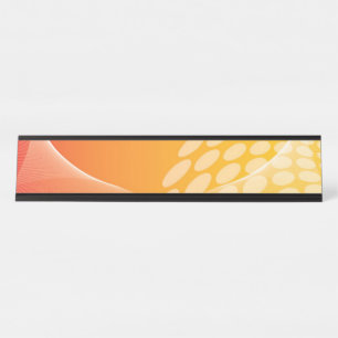 Placa De Nombre Artsy Naranja Art Deco
